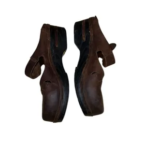 Zeeta Brown Leather Mary Jane Mules Shoes Size 6.5 thumbnail 3