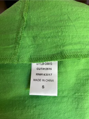 Ces Femme "Take It Easy" Cotton Gauze Babydoll Vibrant Kelly Green Oversize S thumbnail 8