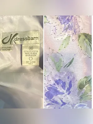 Vintage Y2k Dress Barn Purple Floral Print Satin Sheen Skirt Set (10) thumbnail 13