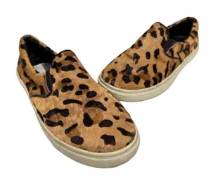 Steve Madden Sneakers Womens Size 7B Leather Upper Cow Hair Leopard Print‎ thumbnail 1