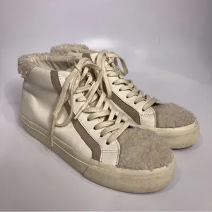 Madewell sidewalk Hightop Sneakers white leather casual unisex women’s‎ size 7.5 thumbnail 4