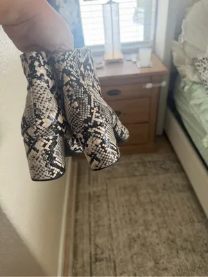 AK Anne Klein snake print bootie thumbnail 3