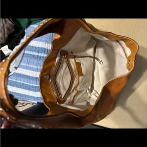 Michael Kors hobo studded leather brown bag thumbnail 5