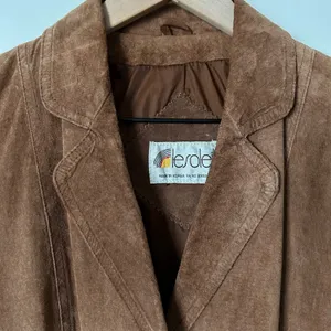 Vintage Le Soleil Genuine Suede Brown Jacket 70s 80s Western Boho Size Small thumbnail 3