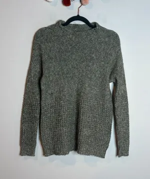 American Eagle grey green marled sweater thumbnail 1