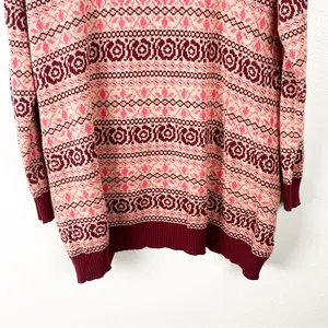 MATILDA JANE Harmony Fair Isle Open Front Pockets Cardigan Size Small Rustic thumbnail 9