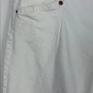 Zara Wide Leg High Rise White Jeans Women’s Size 6 Baggy Denim Relaxed Fit thumbnail 4