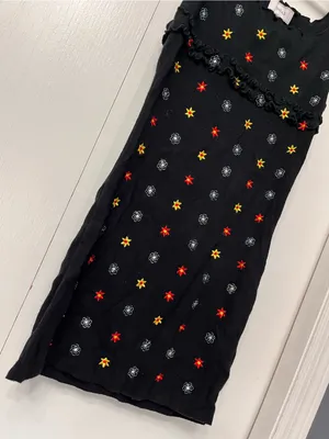 RIHOAS Black Sleeveless Star Sweater Viscose Pop Mini Dress Women’s Sz S EUC thumbnail 3
