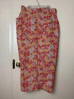 Lulu’s Ellarina Pink Multi Metallic Jacquard Midi Skirt Size M thumbnail 5