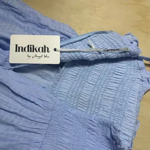 Indikah Tamika Blue Mini Flowy Dress‎ Women’s Size Large NWT thumbnail 8
