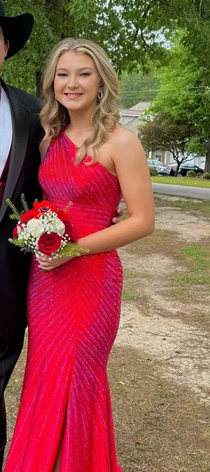Sherri Hill Prom Dress Red thumbnail 1
