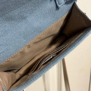 Nanette Lepore Light Blue Denim Convertible Purse Crossbody Bag Minimalist thumbnail 5