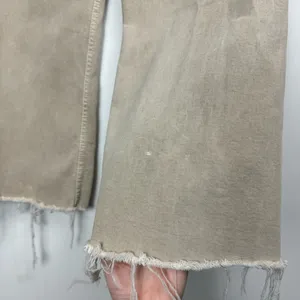Zara Marine Straight Wide Leg Jeans Sz 0 Tan Beige High Rise Stretch thumbnail 14
