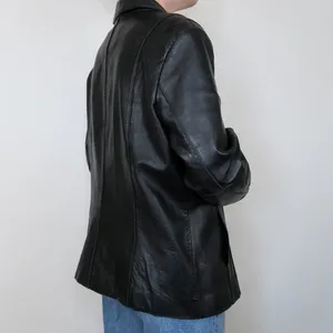 Vintage 90s Fourteen Zero Black Leather Jacket thumbnail 4