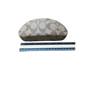 Coach Signature C Khaki Brown Hard Clamshell Eyeglass Sunglasses Case Canvas thumbnail 9