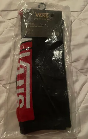 Vans Socks Fits Shoe Sizes 6.5-9 Black Red White thumbnail 1