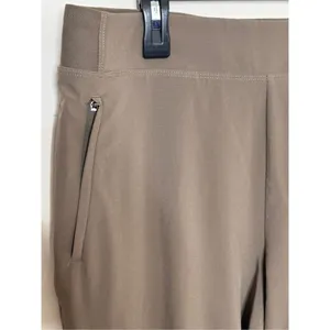 Athleta Tan Jogger Pants Zip Ankle 12 Tall thumbnail 2