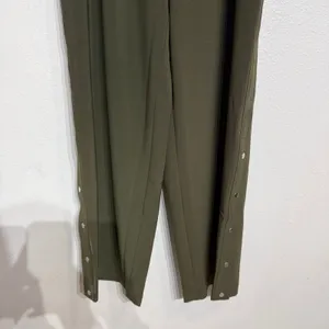 Athleta Olive Green Snap Side Drawstring Pants Sz XS thumbnail 5