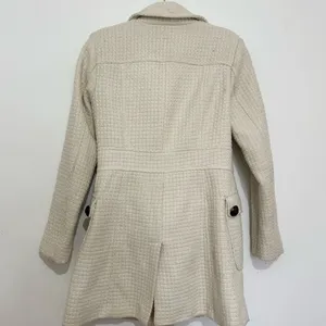 Vintage Bebe white tweed coat jacket size medium thumbnail 4