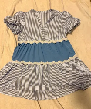 Shein Blue Striped Dress thumbnail 1