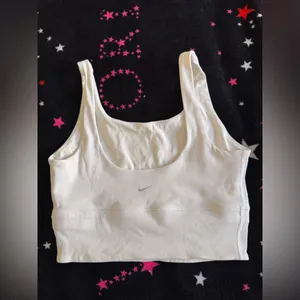 Nike White Ribbed Tank Top thumbnail 2