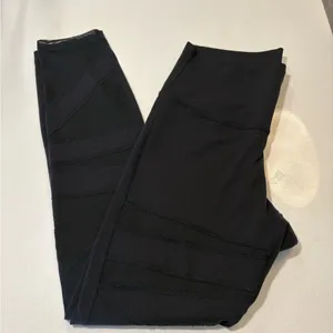 Lululemon black mesh leggings (flawed) size 4. thumbnail 1