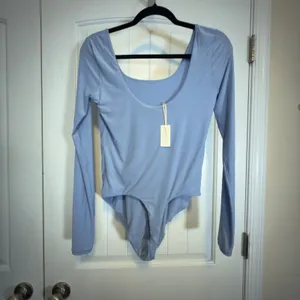 Aerie Womens Set/2 Bodysuit S Blue Fuzzy V-Neck Long Sleeve Sweater/Long Sleeve thumbnail 7