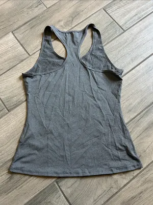 Charcoal Gray Racerback Tank Top - Everyday Activewear thumbnail 3