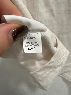 Nike cream white embroidered logo shirt thumbnail 7