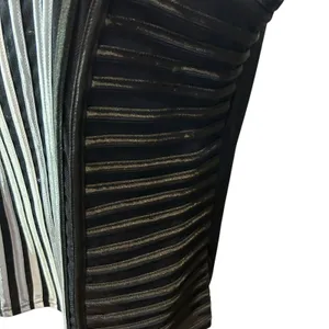 Damee Inc 2 PC Set Top and Overshirt Black Silver Sheer Mesh Art XL Space Punk thumbnail 13