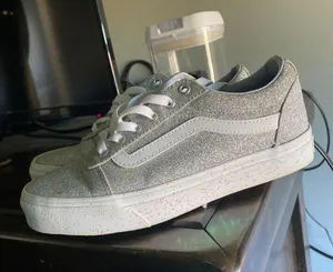 Vans Silver Sparkle Shoes thumbnail 1