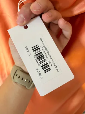 Beginning Boutique Ella Orange Off-Shoulder Formal Dress thumbnail 4