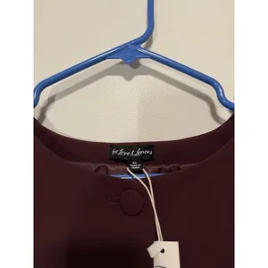 For Love & Lemons NWT Selena‎ Burgundy Short Sleeve Blazer Top Size XL thumbnail 5