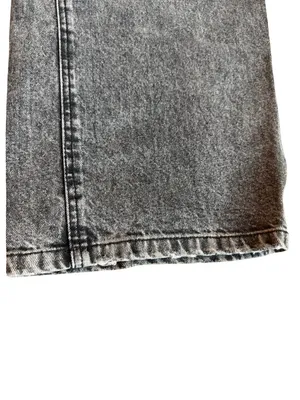 Pimkie Washed Black Denim Wide Leg Jeans High Waisted Classic Size 34 0-2 Womens thumbnail 5