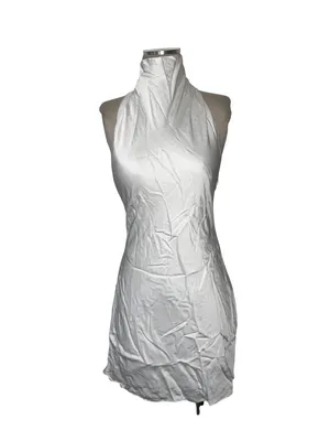 SNDYS Nixie Mini Dress in White Small New Womens Satin Open Back thumbnail 6