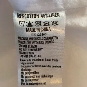 NEW Rhythm. Women’s Large White Strapless Cotton Linen Blend Mini Dress thumbnail 8