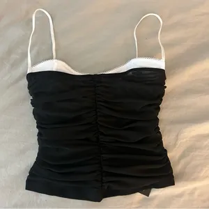 White Fox Boutique Remind Me Again Bustier Black, Small Mesh Crop Tank thumbnail 6