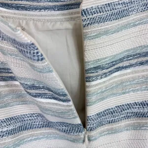 Ann Taylor Womens Blue Striped Tweed Pencil Skirt Size 14 Metallic‎ Professional thumbnail 3
