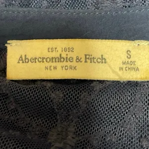 Abercrombie & Fitch Women's Blue Mesh Sheer Lace Fit & Flare Mini Dress Size S thumbnail 4