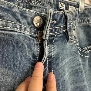 Miss Me Jeans Mid Rise Bootcut Embellished Back Pockets Cropped Womens Sz 29‎ thumbnail 6