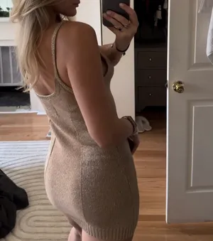 One By One Gold Knit Mini Dress thumbnail 2