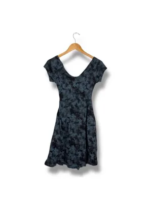 Pact Organic Cotton Blue & Black Tie Dye Women's Dress “Helena” Style thumbnail 3