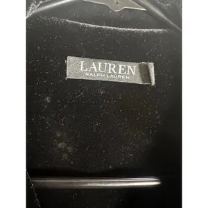 Lauren Ralph Lauren Womens PS Black Velvet Crest Pajama Top Button Down Cardigan thumbnail 3