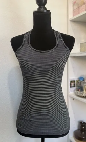 Lululemon Run Swiftly Tech Racerback Stripe top size 4 thumbnail 1