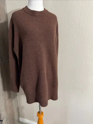 a new day Brown Crewneck Long Sweater thumbnail 7