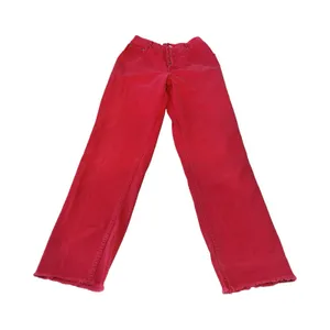 Lawman World Class Denim‎ Womens Red High Waisted Wide Leg Button Fly Jeans 7 thumbnail 1