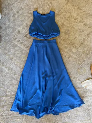 Blue Maxi Skirt and Tank Set thumbnail 2