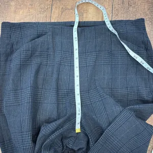 Old Navy High Rise Wide Leg Plaid Pants L Tall Women Navy Elastic Waist Office thumbnail 8