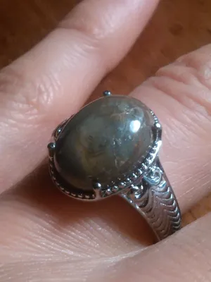 Venus Jasper Stainless Steel Solitaire Ring (Size 7) thumbnail 2