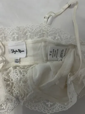 Isabelle’s Cabinet White Lace Crop Top thumbnail 3